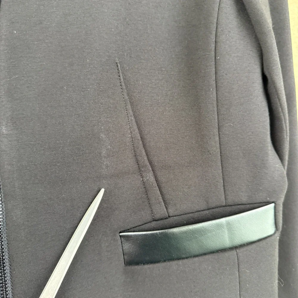 Nine West Womens Blazer Size 12 Black Fitted Career Jacket Business Chic Office - Picture 7 of 12